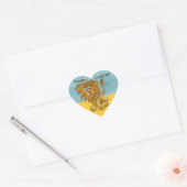 Sticker Cartoon Lion Heart Merci (Enveloppe)