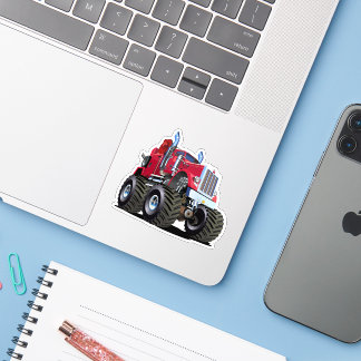 Sticker Cartoon Monster tow truck