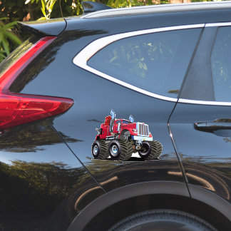 Sticker Cartoon Monster tow truck