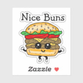 Sticker Cartoon Nice Buns Cheeseburger  (Feuille)