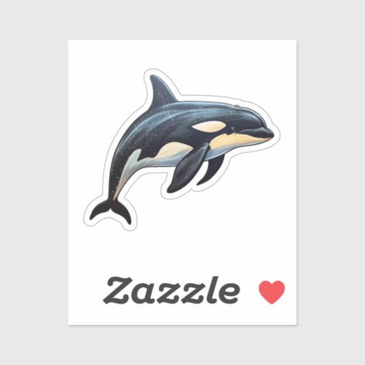 Sticker Cartoon orca (Feuille)