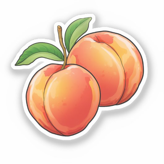Sticker Cartoon peach (Recto)