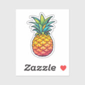 Sticker Cartoon pineapple (Feuille)