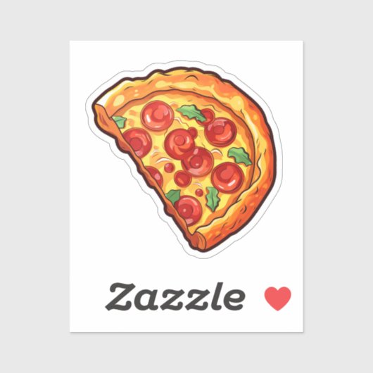 Sticker Cartoon pizza (Feuille)