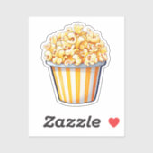 Sticker Cartoon popcorn (Feuille)