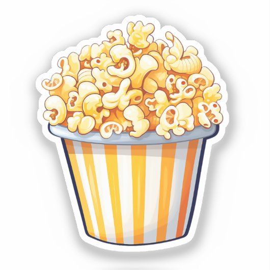 Sticker Cartoon popcorn (Recto)
