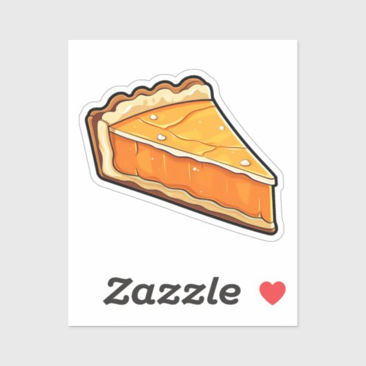 Sticker Cartoon pumpkin pie (Feuille)