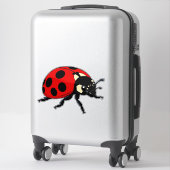 Sticker Cartoon Red Ladybug Cute Insect Character (Sur valise)