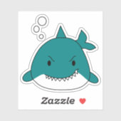 Sticker Cartoon Shark (Feuille)