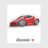 Sticker Cartoon super voiture (Feuille)