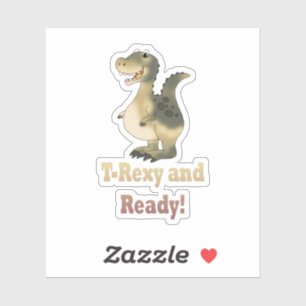 Sticker Cartoon T-Rexy et Ready Dino
