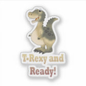 Sticker Cartoon T-Rexy et Ready Dino (Devant)