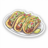 Sticker Cartoon taco (Recto)