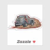 Sticker Cartoon truck (Feuille)