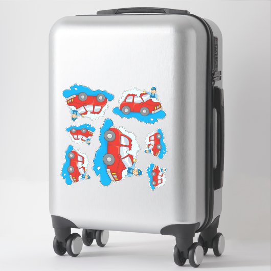 Sticker Carwashington Man (Sur valise)