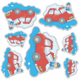 Sticker Carwashington Man