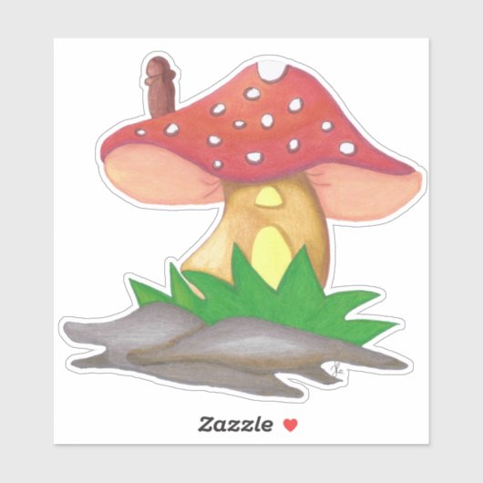 Sticker Casa de Cogumelo (Feuille)