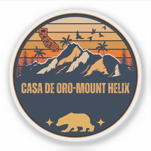 Sticker Casa de Oro-Mount Helix, Californie (Devant)