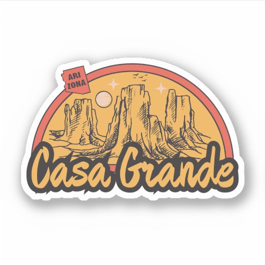 Sticker Casa Grande, Arizona (Devant)