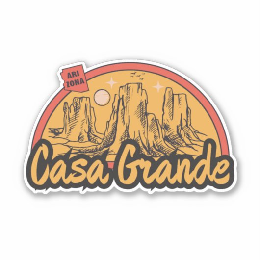 Sticker Casa Grande, Arizona  (Devant)