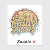 Sticker Casas Adobes, arizona (Feuille)