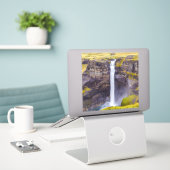 Sticker Cascade de Haifoss, Islande (Ordinateur portable sur le bureau)