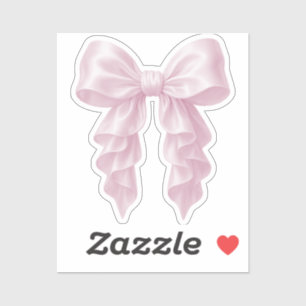 Sticker Cascade de rubans roses élégant et féminin