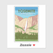 Sticker Cascade de Yosemite National Park California (Feuille)