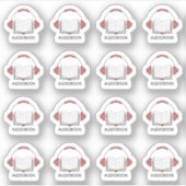 Sticker Casque audio pour audiolivres Rappel Lecteurs Bujo (Devant)