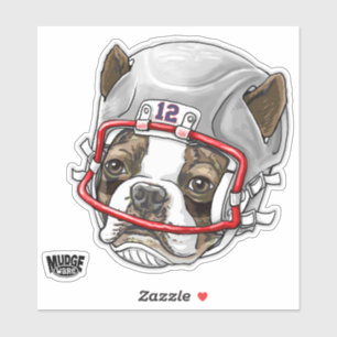 Sticker Casque de football Boston Terrier 12