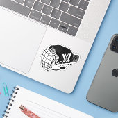 Sticker Casque de hockey féminin PWHL (Ordinateur portable avec iPhone)