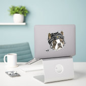 Sticker Casque de hockey Terrier de Boston 4 (Ordinateur portable sur le bureau)