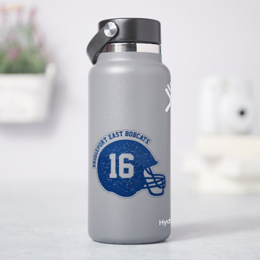 Sticker Casque de l'équipe de football numéro personnalisé (HydroFlask)