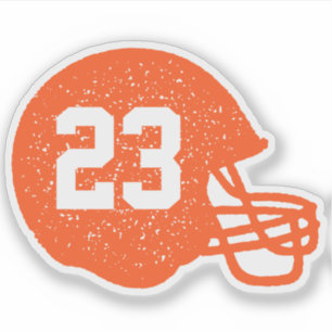 Sticker Casque de l'équipe de football numéro personnalisé
