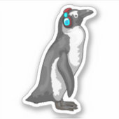 Sticker Casque de musique Penguin (Devant)