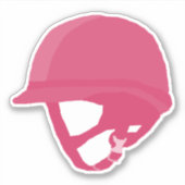 Sticker Casque d'équitation rose (Devant)
