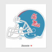 Sticker Casque Ole Miss Football | Bleu clair (Feuille)