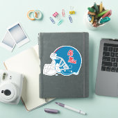 Sticker Casque Ole Miss Football | Bleu clair (Couverture iPad)