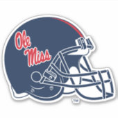 Sticker Casque Ole Miss Football | bleu foncé (Devant)