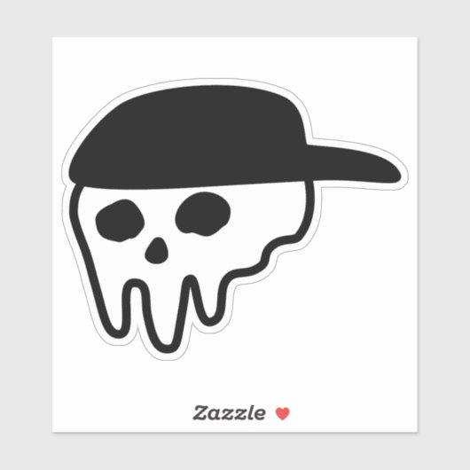 Sticker Casquette crâne (Feuille)