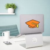 Sticker Casquette de grade (Ordinateur portable sur le bureau)