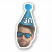 Sticker Casquette de la Fête Photo Visage customisé Annive (Devant)