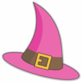 Sticker Casquette de sorcière rose (Devant)