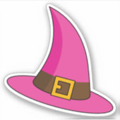 Sticker Casquette de sorcière rose (Devant)