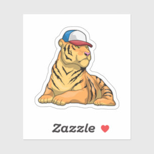 Sticker Casquette de tigre