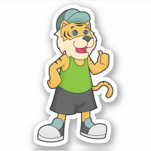 Sticker Casquette de tigre (Devant)