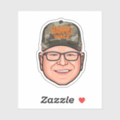 Sticker Casquette de Tim Walz Camouflage (Feuille)