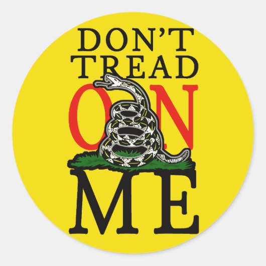 Sticker Casquette d'étendue, Gadsden, Style 1 (Devant)