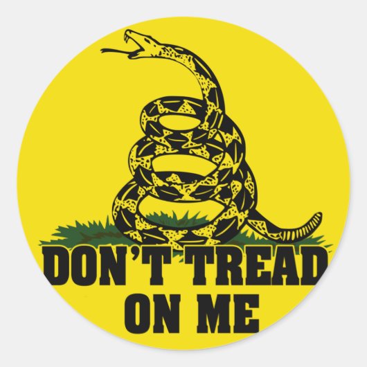 Sticker Casquette d'étendue, Gadsden, Style 2 (Devant)