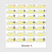 Sticker Casquette Halloween Vampire Bat Spider Web Skull W (Feuille)